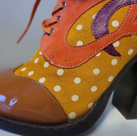 Fluevog Signature Dali Contrast Lace Up Shoes, VGUC, size 9 - Picture 7 of 13